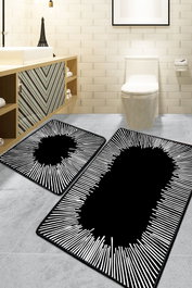 Mijölnir Juego de alfombrillas de baño Somber - Black Negro